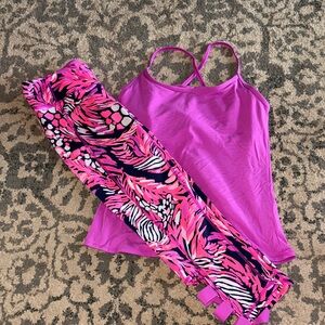 Lilly Pulitzer 'A Jungle in Here' Leggings UPF50+ small and top small